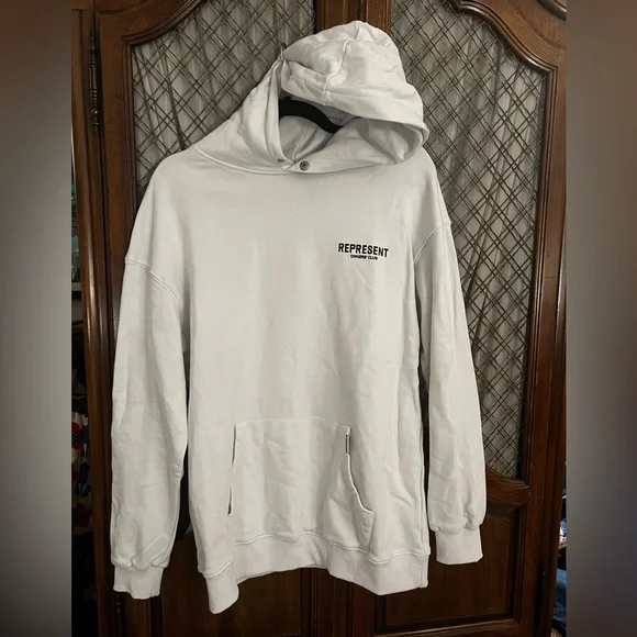 Represent White Hoodie SIZE M - Picture 1 of 5